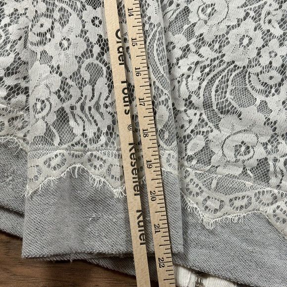 SOFT SURROUNDINGS Jacket Woman’s Small White Gray Lace Zip Up Ygritte - Picture 14 of 14